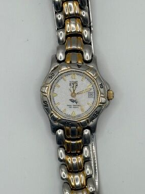 Vintage ESQ Swiss Two Tone Shark Diver Watch - New Battery